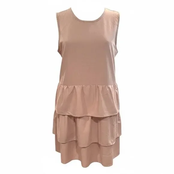Mud Pie Nicolette Dress Blush Pink Tiered Sleeveless L NWT - Picture 10 of 10